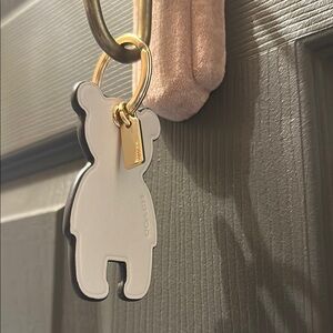 Coach White Bear Key Holder